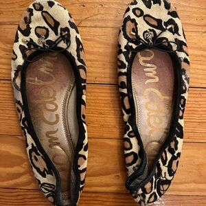 Sam Edelman Animal Print Flats with Black Accents